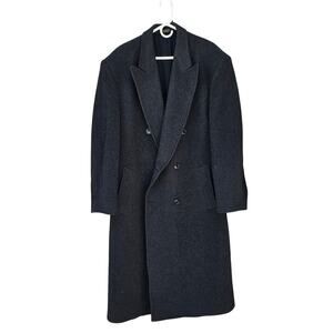 Daniel Hechter Cashmere Blend Double Breasted Coat Dark Grey Size 44
